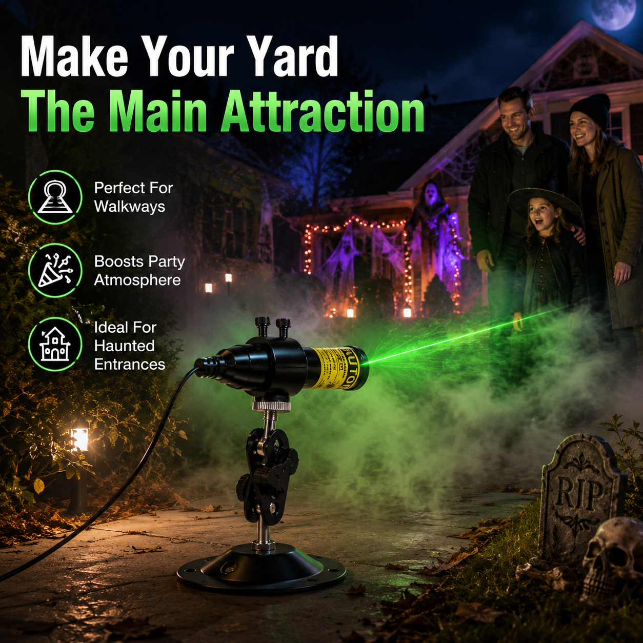 Gravemire™ Laser Swamp Projector